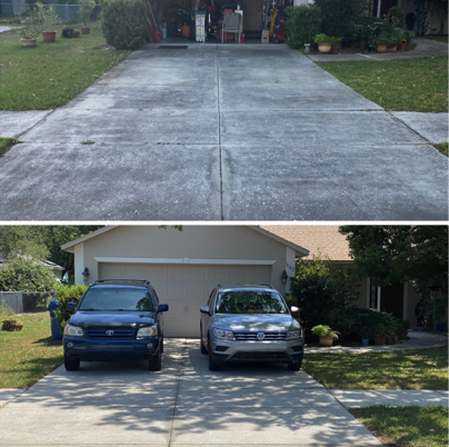 Experience A Remarkable Transformation With Clean Surface Solutions' Driveway And Sidewalks Cleaning Services In Minneola, FL