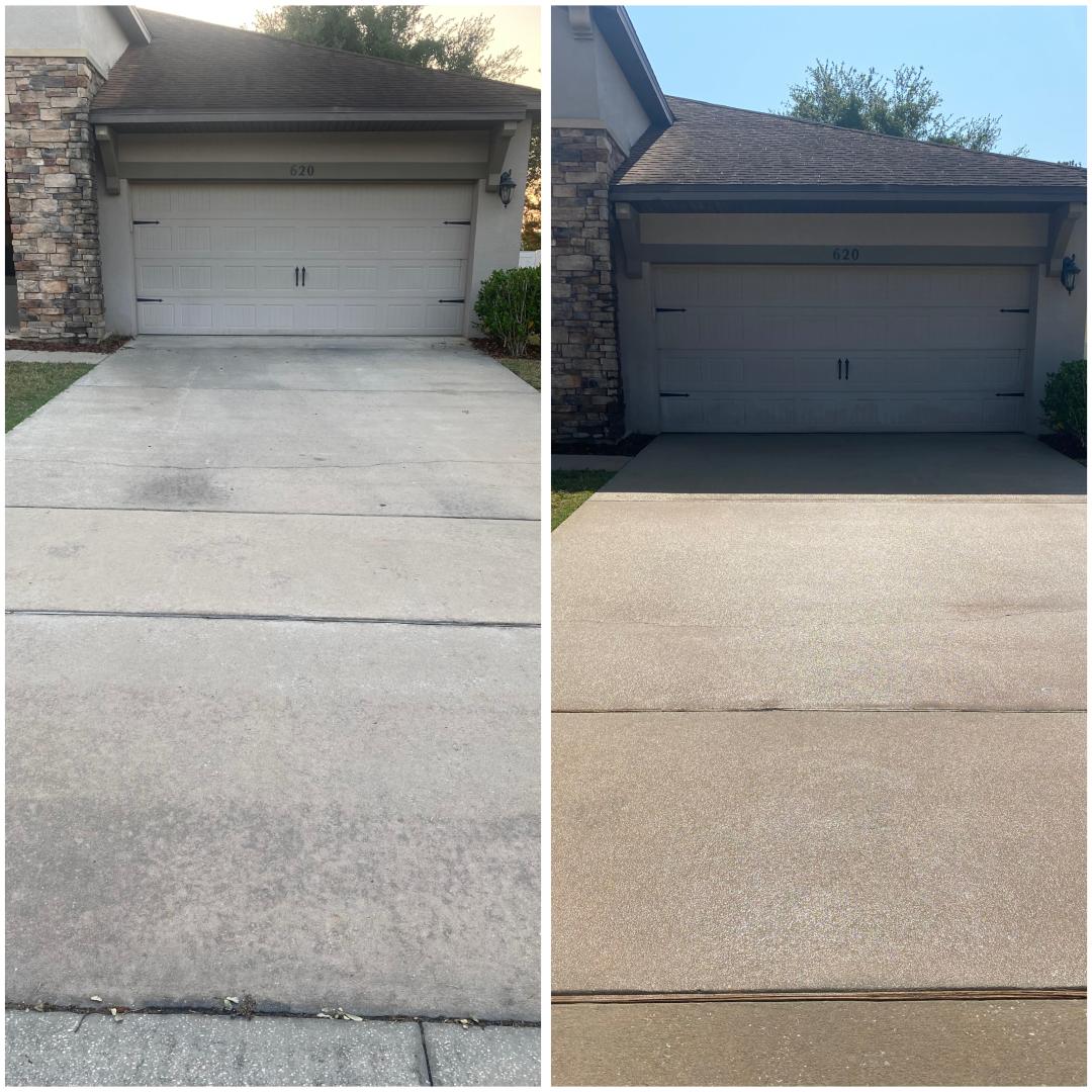 Experience the difference with Clean Surface Solutions professional Driveway Cleaning services in Minneola, FL